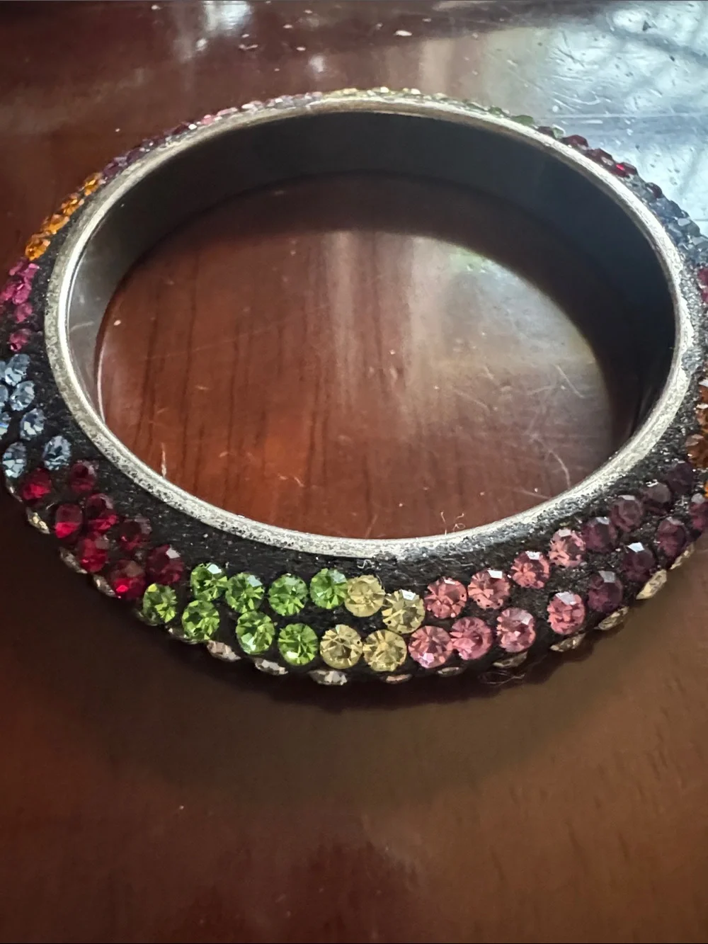 Multicolor Crystal Embellished Women's Bangle
